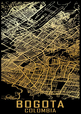 Bogota Colombia City Map