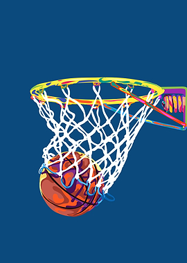Basketball score pop art