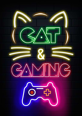 Cat and Gaming poster