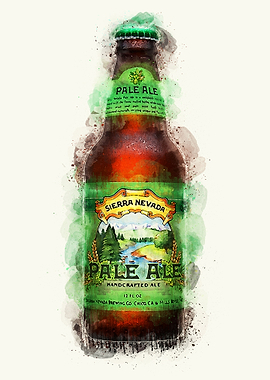 Vintage Beer Watercolor