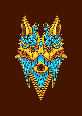 Fox head modern concept