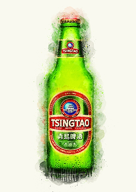 Vintage Beer Watercolor