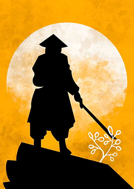 Japanese samurai warrior