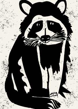 Raccoon Ink Portrait