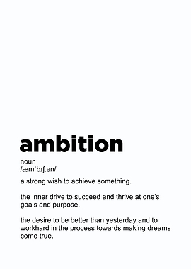 ambition defition poster