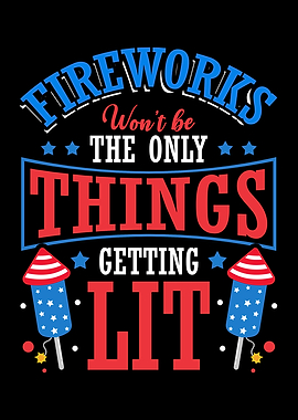 Lit Fireworks 4th of July