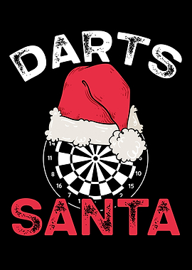 Dartboard santa with red h