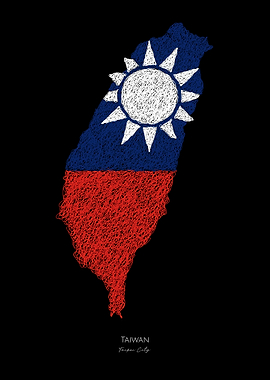 Taiwan World Cup Flag Map