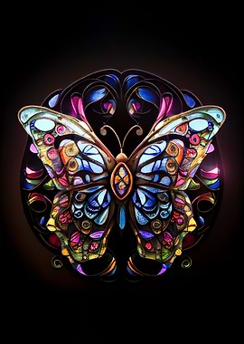 Stained Glass Butterfly