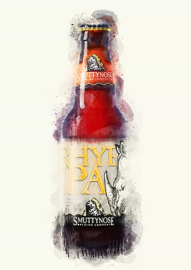 Vintage Beer Watercolor