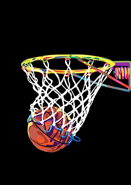 Basketball score pop art