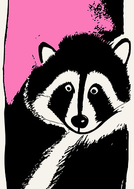 Cute Raccoon Portrait