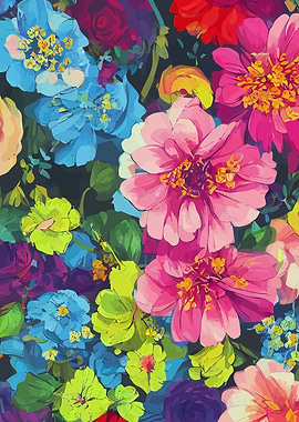 Colorful Country Flowers