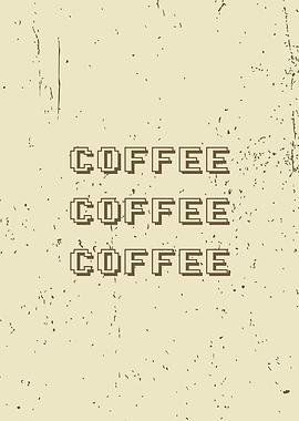 Coffee pixel vintage font