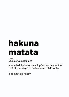 hakuna matata definition