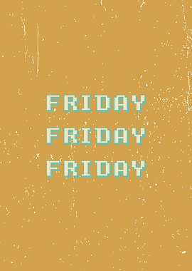 Friday pixel vintage font