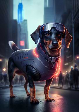 Dachshund in Robots Suit