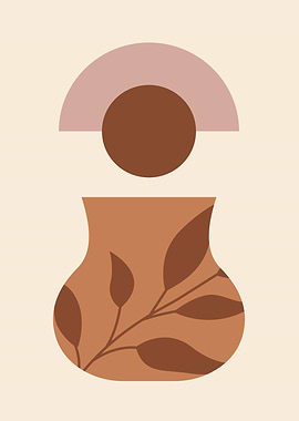 Floral vase minimal shape