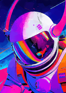 Astronaut retro 80s