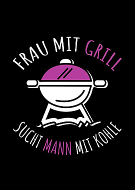 Frau Mit Grill Sucht Mann