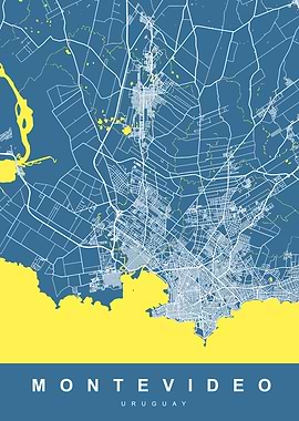 MONTEVIDEO Map URUGUAY
