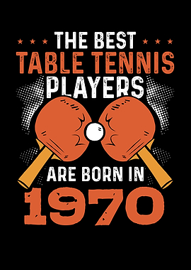 Table tennis player 1970