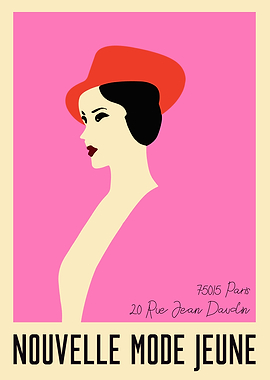 French Fashion Pink Poster