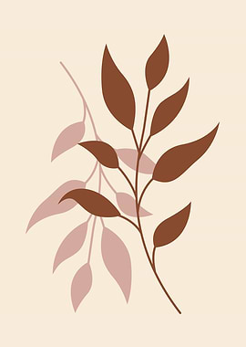 Abstract Botanical leaves