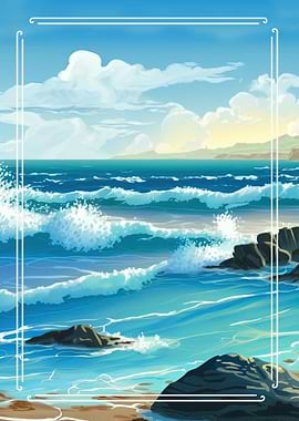 Wild beach by the sea