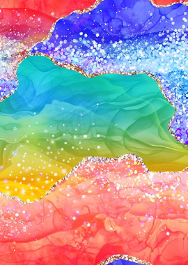 Rainbow Glitter Agatr 03