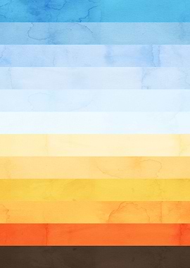 Watercolor landscape A4