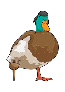 Duck Pirate Wooden leg