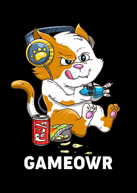 Funny Video Gamer Cat