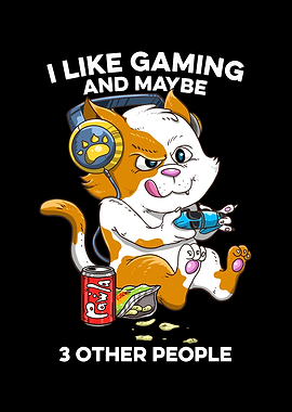 Funny Cat Gaming Cat