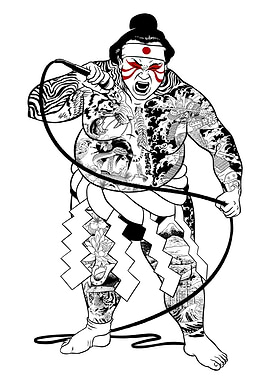 Japanese sumo singer