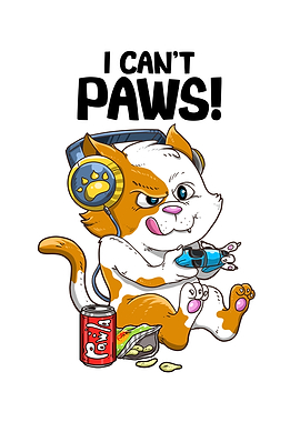 Funny Cat Gaming Kids Boys