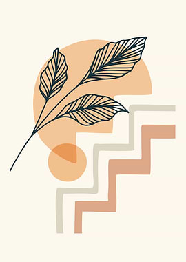 Minimal boho shapes art