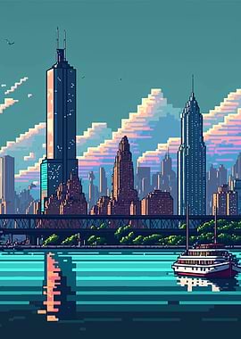 Chicago Pixel art