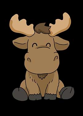 Cute Baby Moose Gift Kids