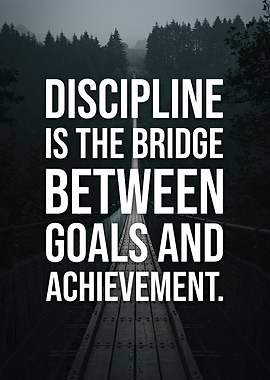 Discipline Is The Bridge
