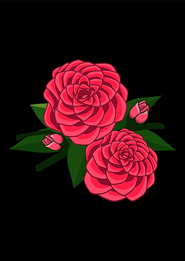 camelia illustration art