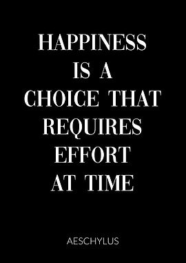 Happiness is a Choice