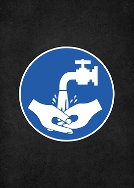 wash your hand sign