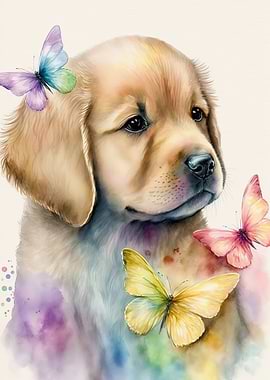Butterfly Golden Retriever