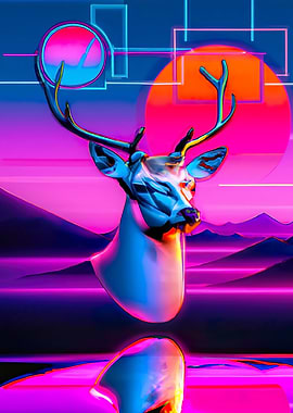 Retrowave Deer