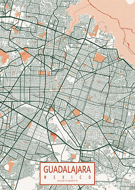 Guadalajara Map Bohemian