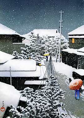 Ukiyo e Snow at Daichi