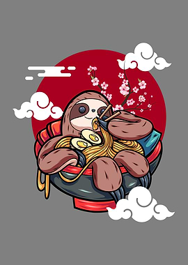 Sloth Eating Ramen japan