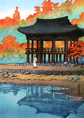 Ukiyo e Hakuyo Temple