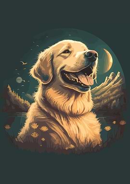 Golden retriever pop art